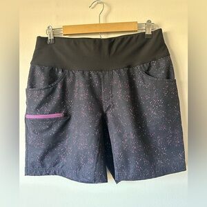 SHREDLY Limitless 7", Stretch Waist High-Rise Short, Galaxy Splatter, size 10
